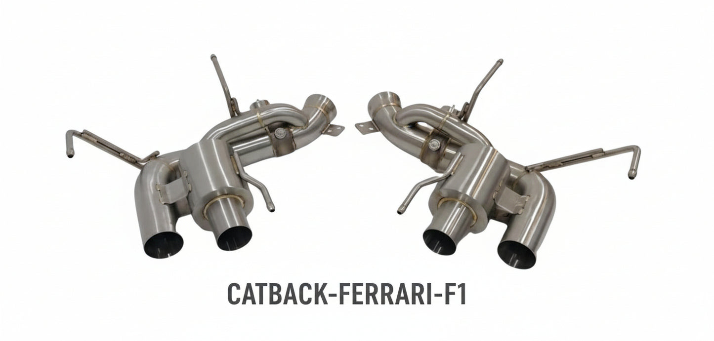 Valved Axle-Back Exhaust System – Ferrari F12 6.3L V12 (2013–2017) PN: CATBACK-FERRARI-F12